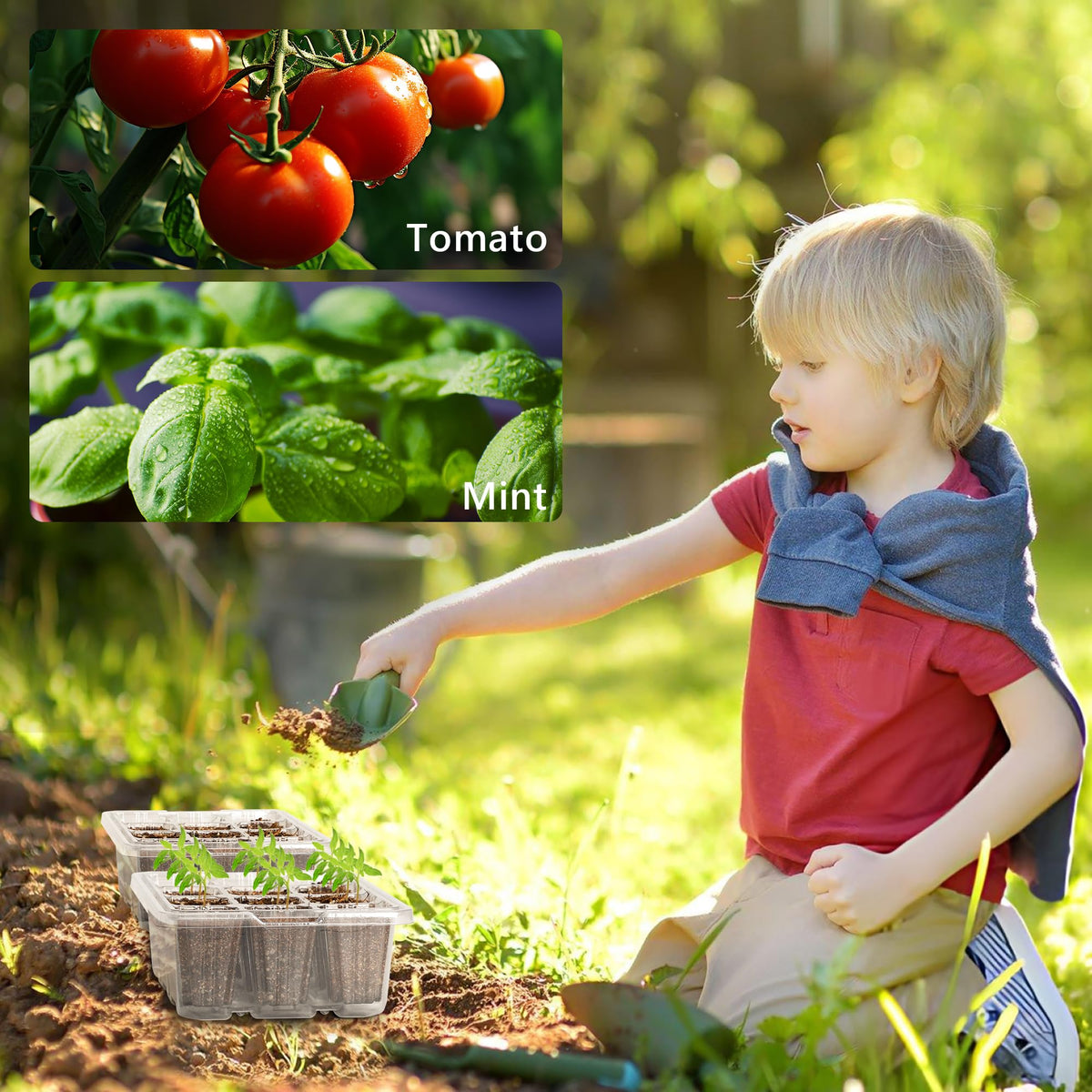 Bonviee seed starter kit with 10 packs keeps planting organized and efficient