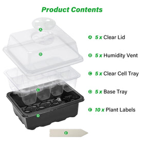 Bonviee seed starter tray with adjustable vents helps regulate humidity and temperature.