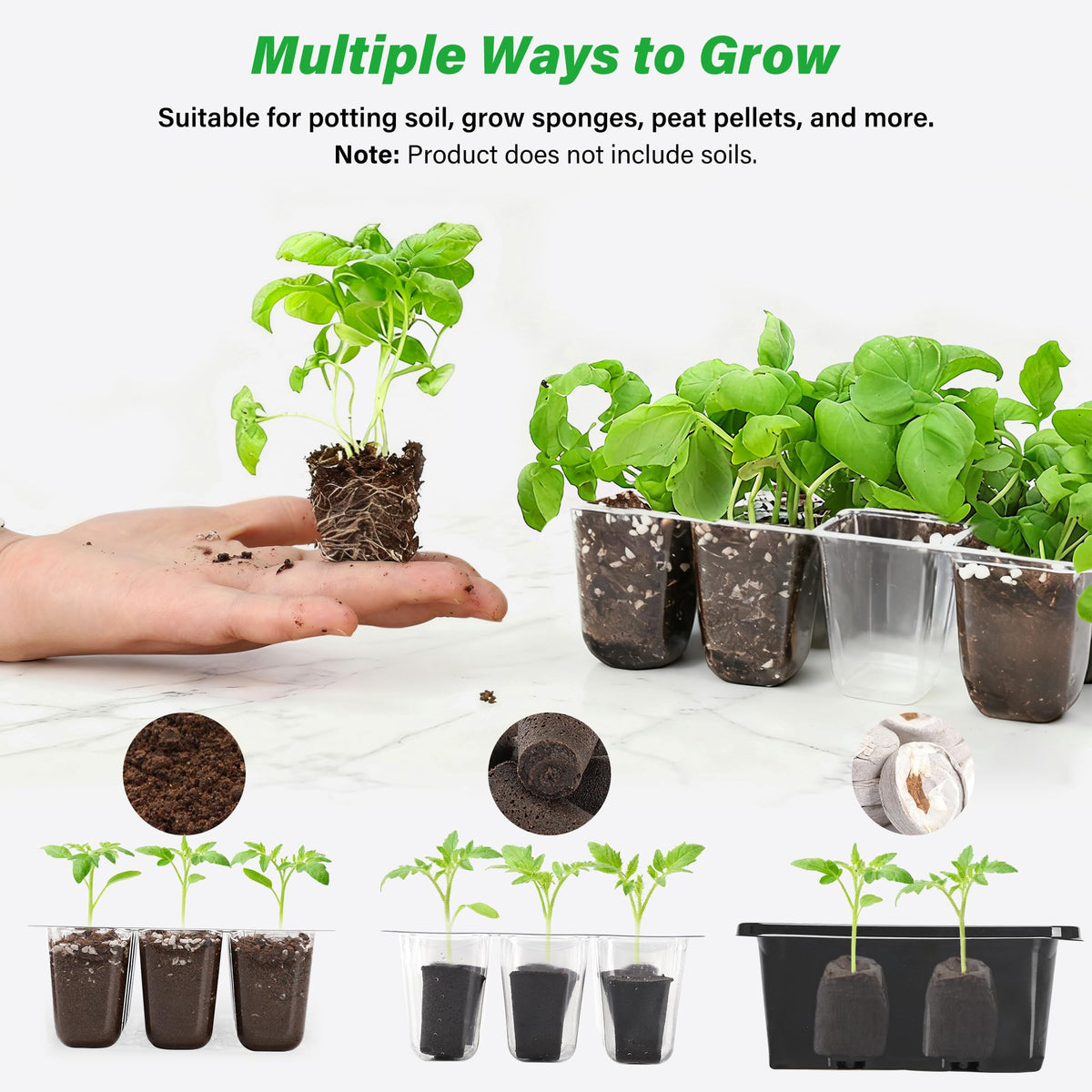 Bonviee seed starter tray is heat-mat compatible for faster germination.