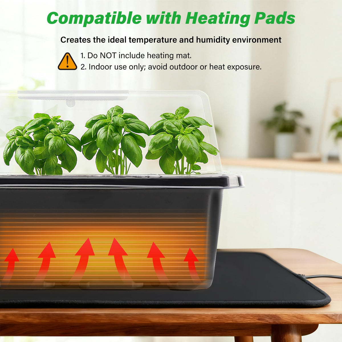Bonviee seed starter tray includes plant labels to keep seed lots organized.