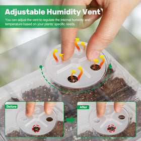 Bonviee seed starter tray with drainage holes prevents waterlogging and supports roots