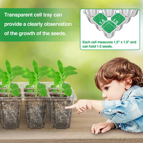 Bonviee seed starter tray works with heat mats and grow lights for steady warmth