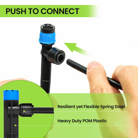 Bonviee 1/4-inch tubing used in a versatile irrigation setup.