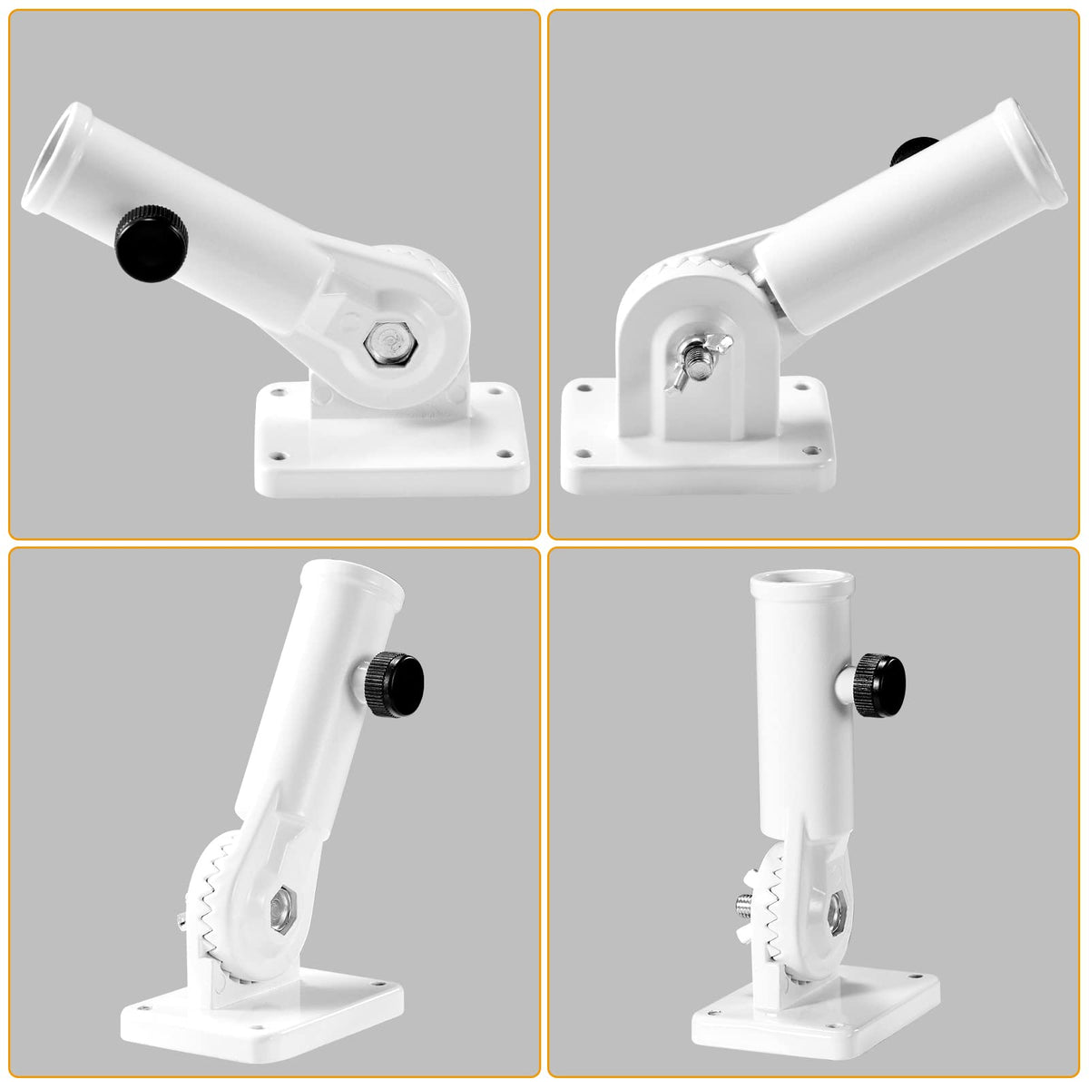 BONWIN 180-degree adjustable bracket offers 13 angles for ideal flag presentation.