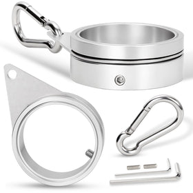 BONWIN 2-Inch flag pole ring clips secure heavy poles for outdoor displays.