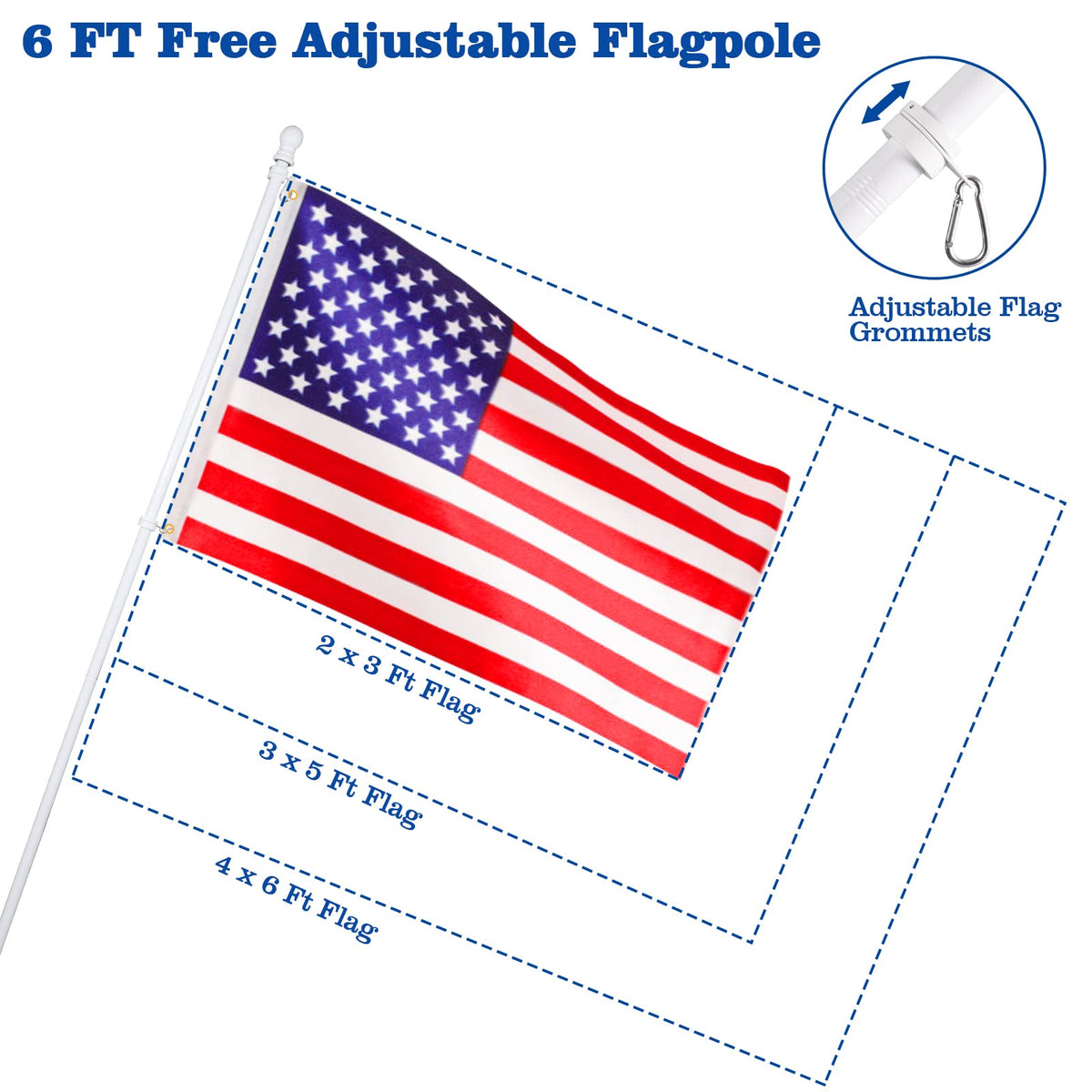 BONWIN anti wrap flagpole rings demonstrate smooth rotation and durability
