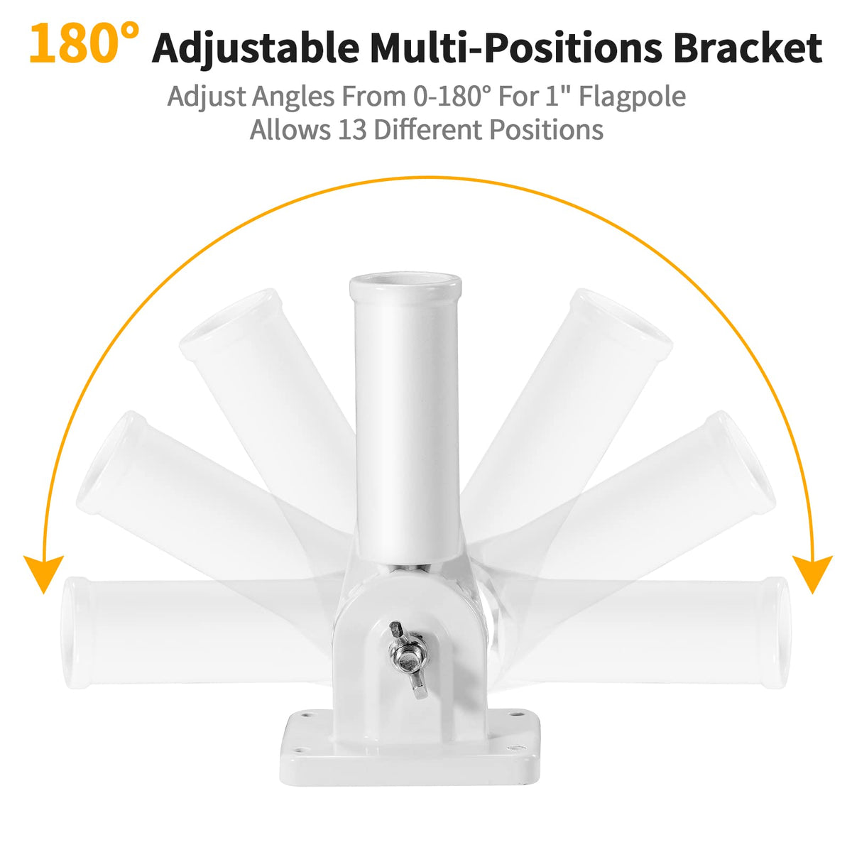 BONWIN aluminum alloy bracket resists rust for long outdoor use.