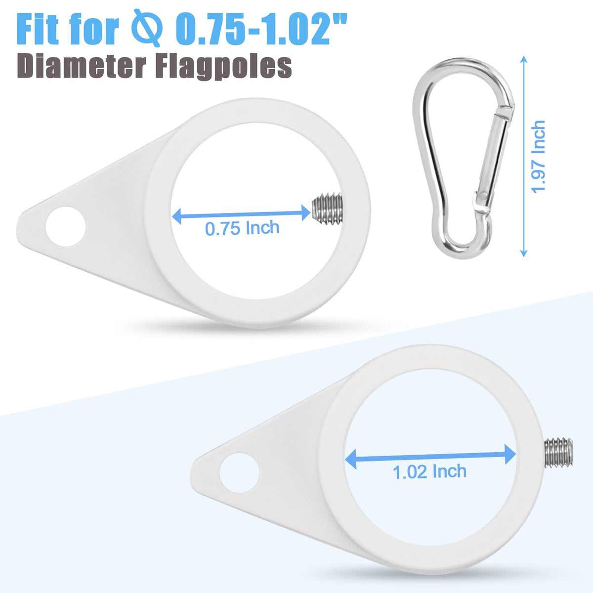 BONWIN aluminum alloy clips stay durable and rust-resistant in wind and rain.
