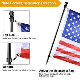 BONWIN dual carabiners included for flag attachment