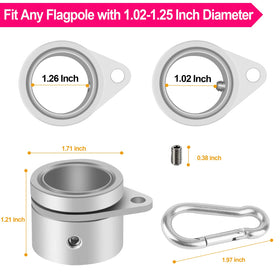 BONWIN easy setup flag ring kit with screw alignment ensures quick installation