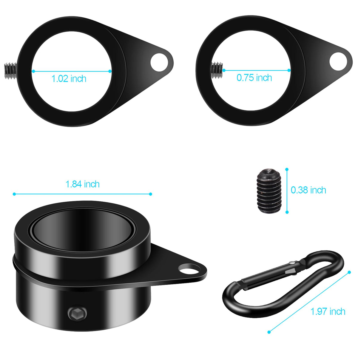 BONWIN easy-setup flag ring system simplifies mounting on poles.
