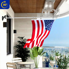 BONWIN outdoor application in garden shows versatile flag display options.