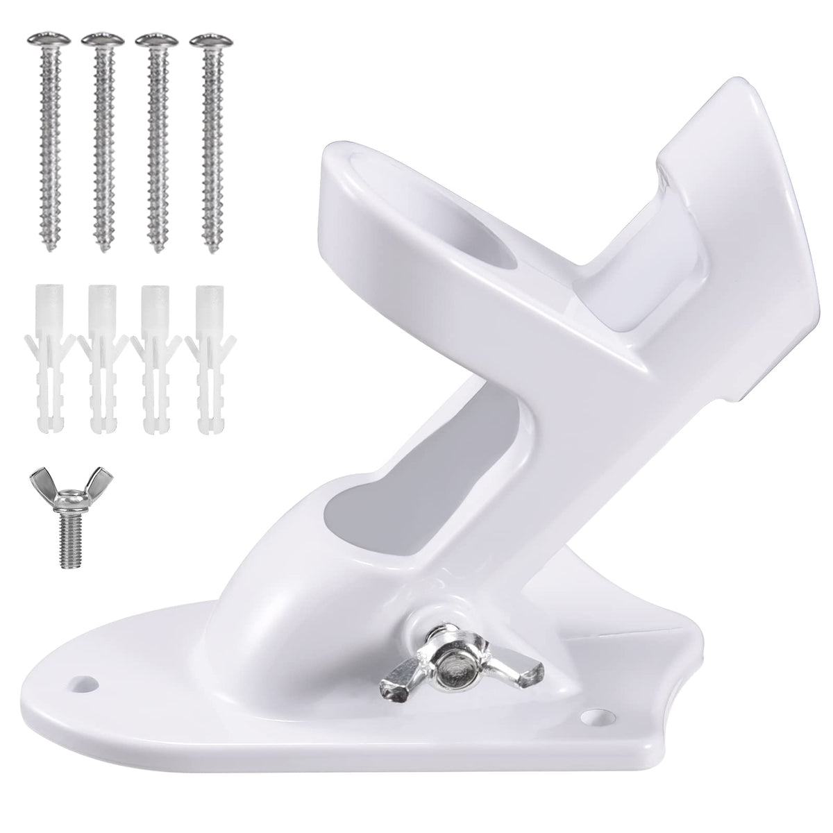 BONWIN 1-Inch flag pole wall bracket for outdoor display with rust-free coating