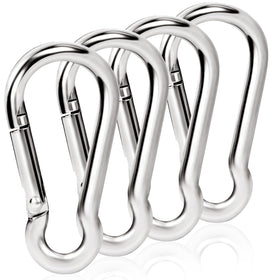 BONWIN flag pole clip spring hook for secure grommeted flag attachment