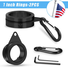 BONWIN flag ring clips with snap carabiners for secure, quick flag attachment.