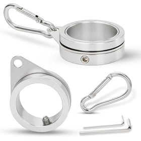BONWIN flag pole rings with adjustable screw for precise 1-inch poles.