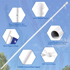 BONWIN hardware set with screws and carabiners for secure flag connections.