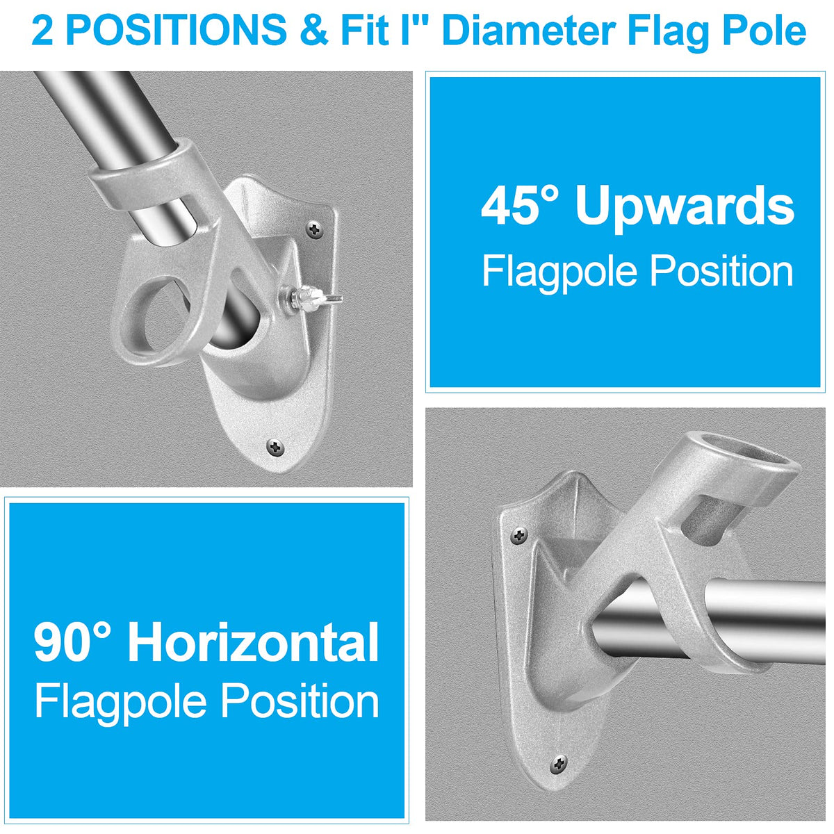 BONWIN 1-inch inner diameter fits standard flagpoles securely.