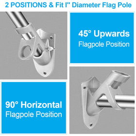BONWIN 1-inch inner diameter fits standard flagpoles securely.