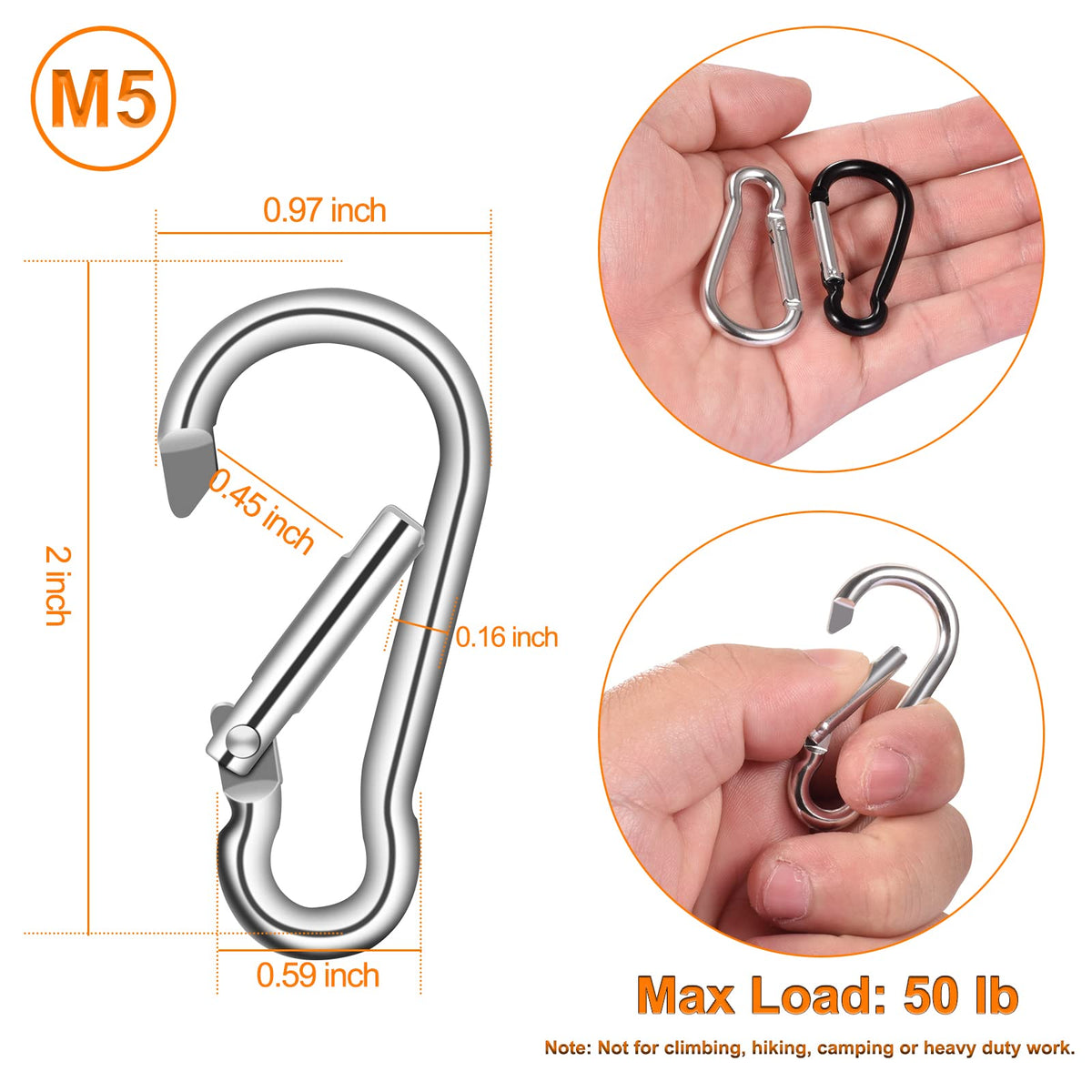 BONWIN multi-purpose clip supports clips, keys, cords, and light gear beyond flags