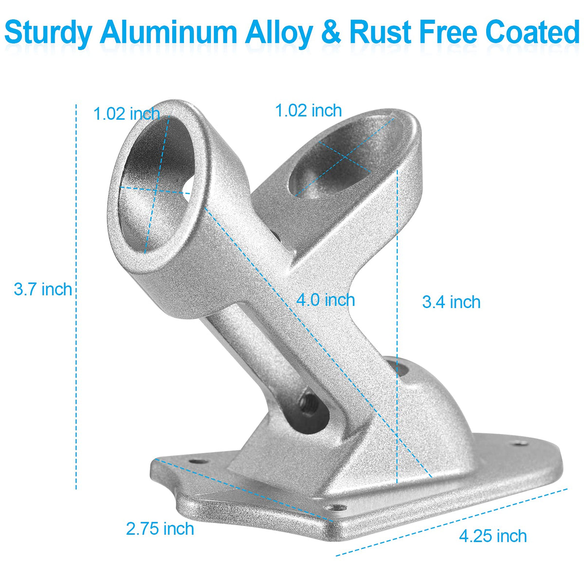 BONWIN rust-free coating preserves silver finish in weather.