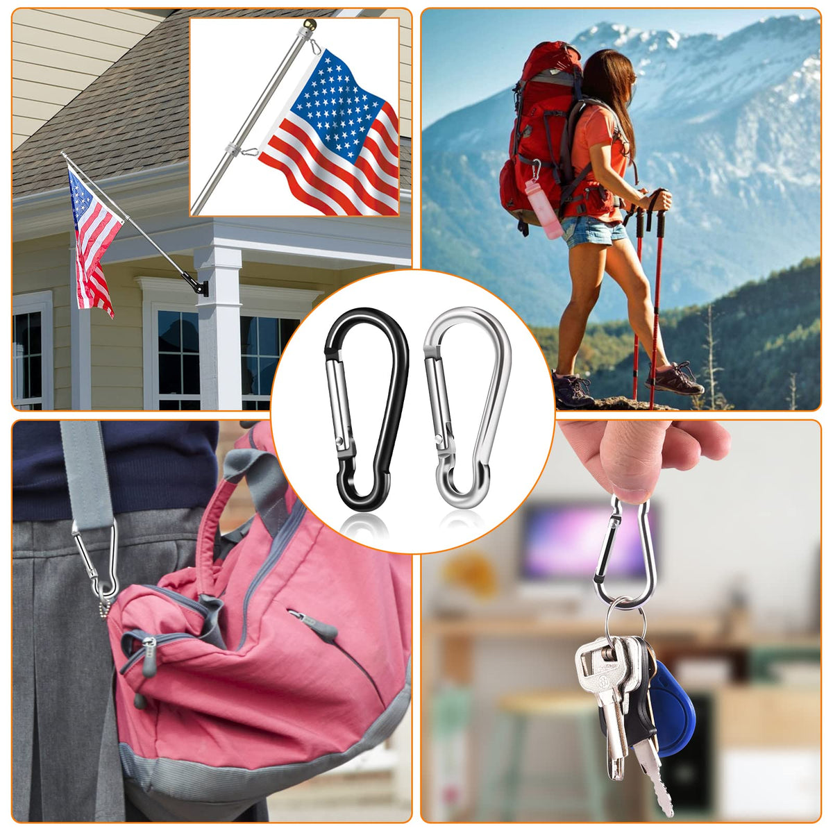 BONWIN rustproof clip withstands rain and sun, maintaining performance during seasonal flag displays