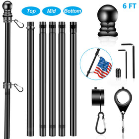 Bonwin thickened stainless steel flag pole section highlights durability.