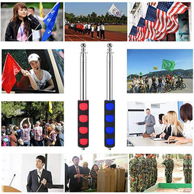 BONWIN tour guide flagpole in use for demonstrations