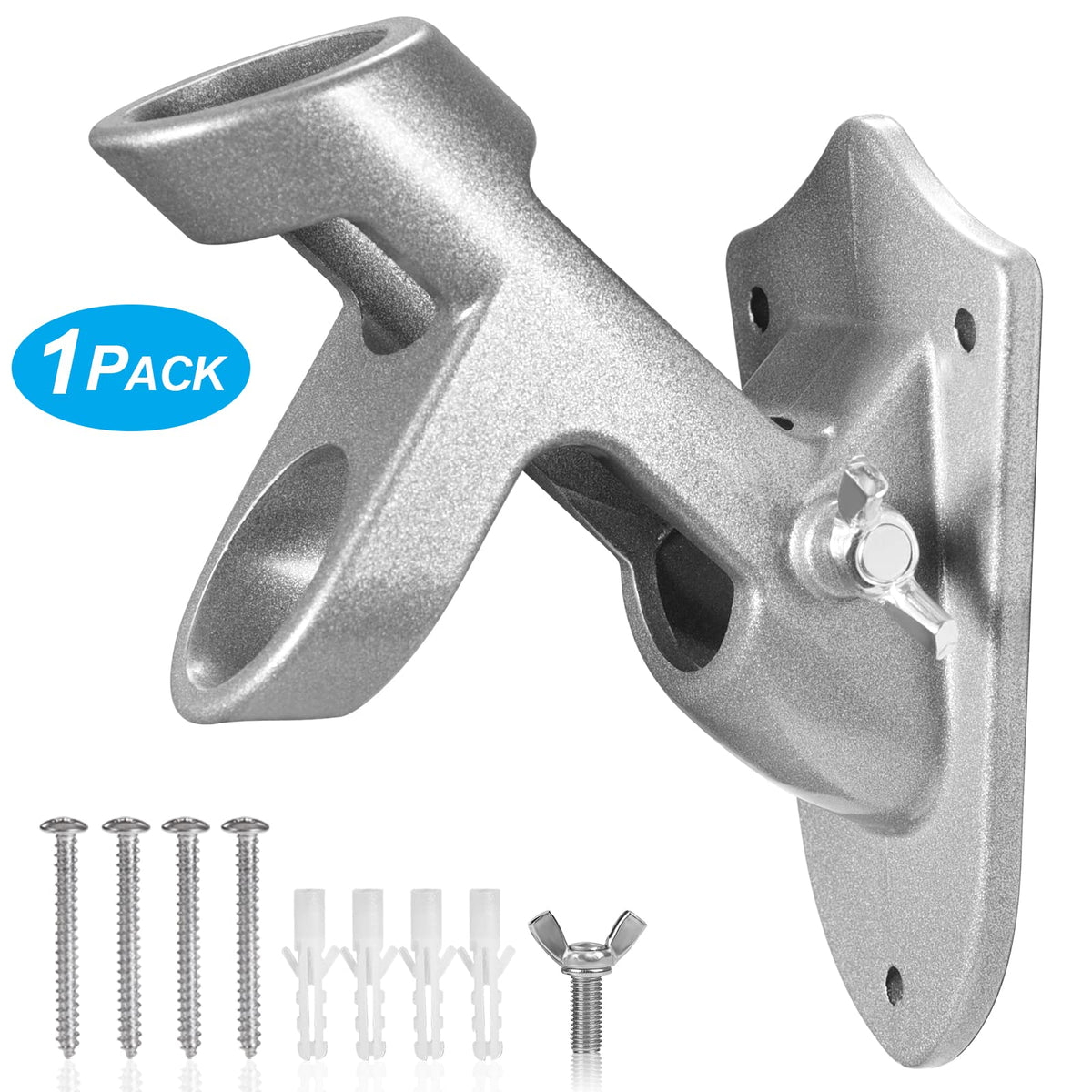 BONWIN two-positions angle bracket enables adjustable flag presentation.