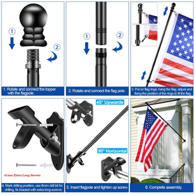 BONWIN wall mount hardware set with corrosion protection for outdoor use