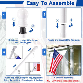 Weather-durable stainless BONWIN flag pole withstands harsh conditions