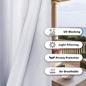 Close up of rust-proof grommets on a BONZER curtain for smooth operation.