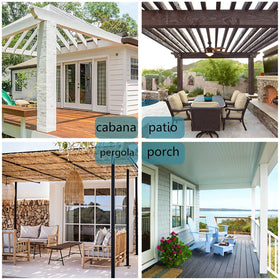 Draped on a gazebo, enhancing privacy during gatherings.