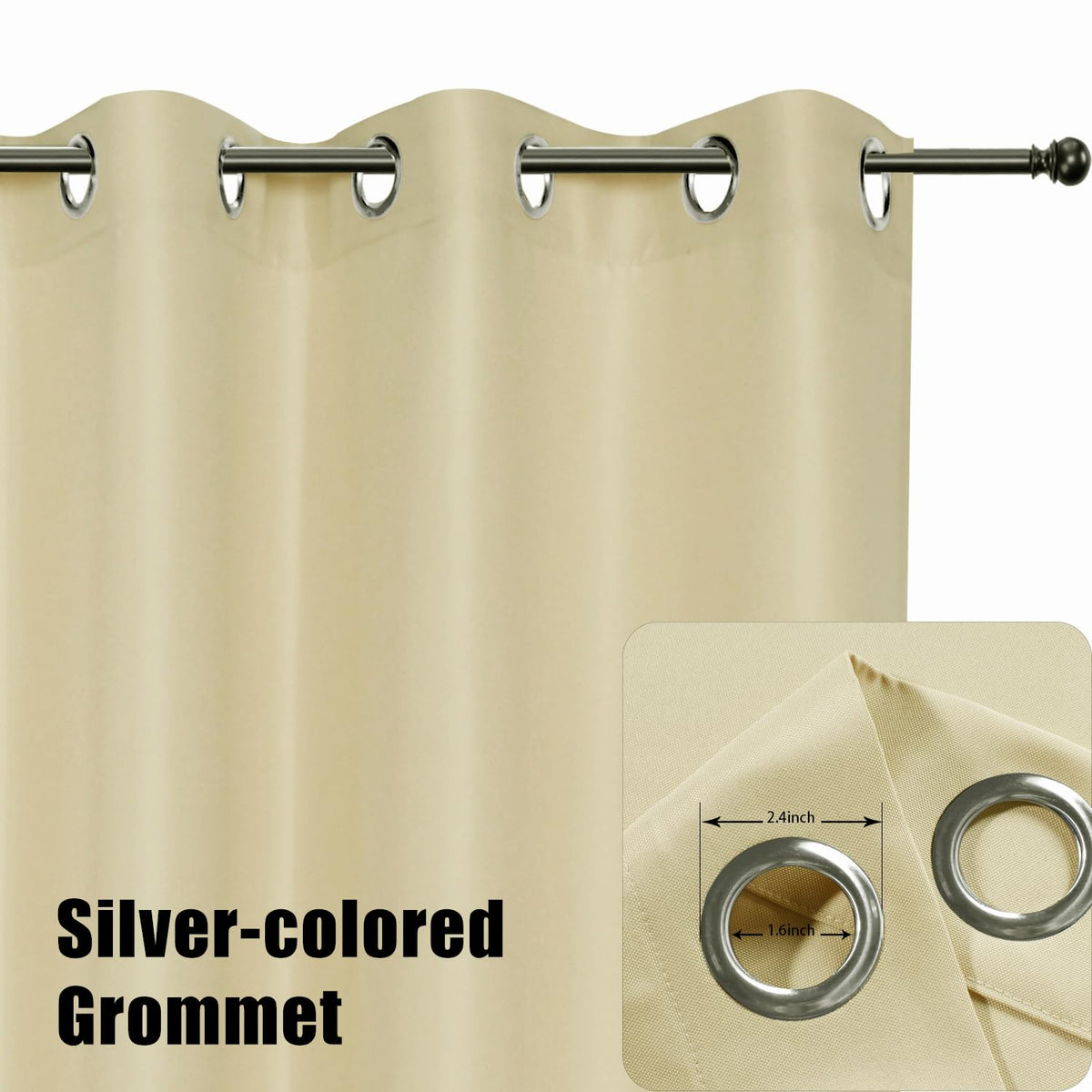 BONZER opaque privacy curtain in cream ensuring secluded outdoor space