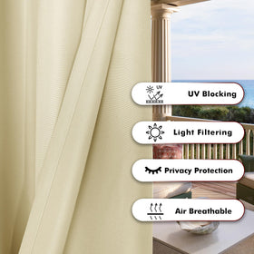 BONZER curtain provides private view for a secluded outdoor space