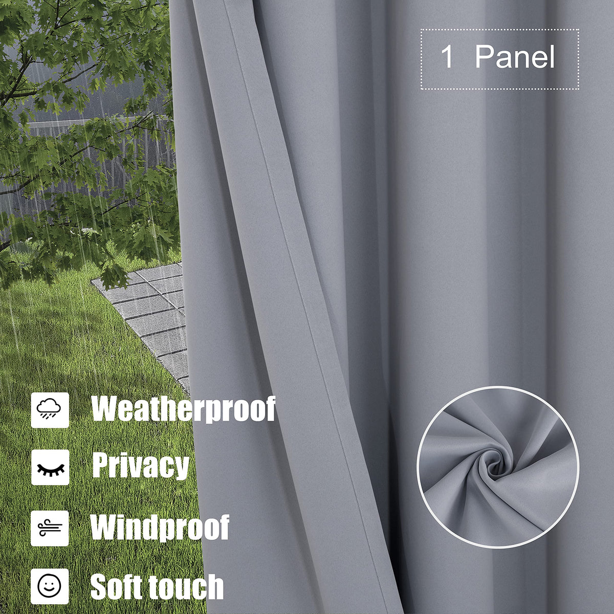 BONZER sun-blocking curtain provides shade and comfort on decks