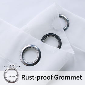 Grommet-top design for easy mounting on standard rods