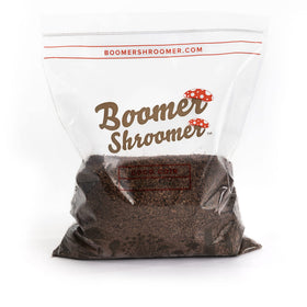 Boomer Shroomer hydration in a 5-gallon bucket for consistent pasteurization