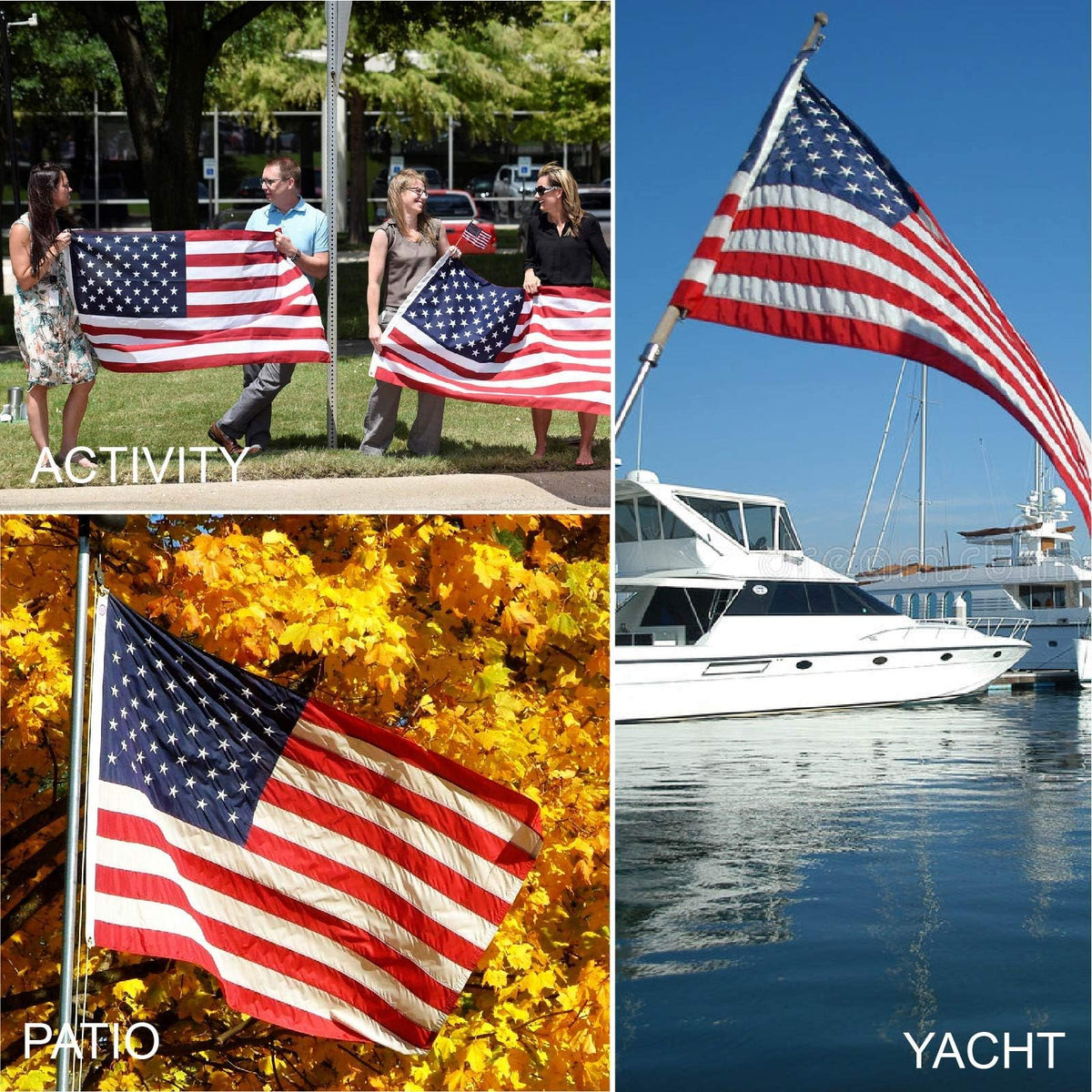 Boonipet American flag 2.5x4 ideal for schools, offices, homes