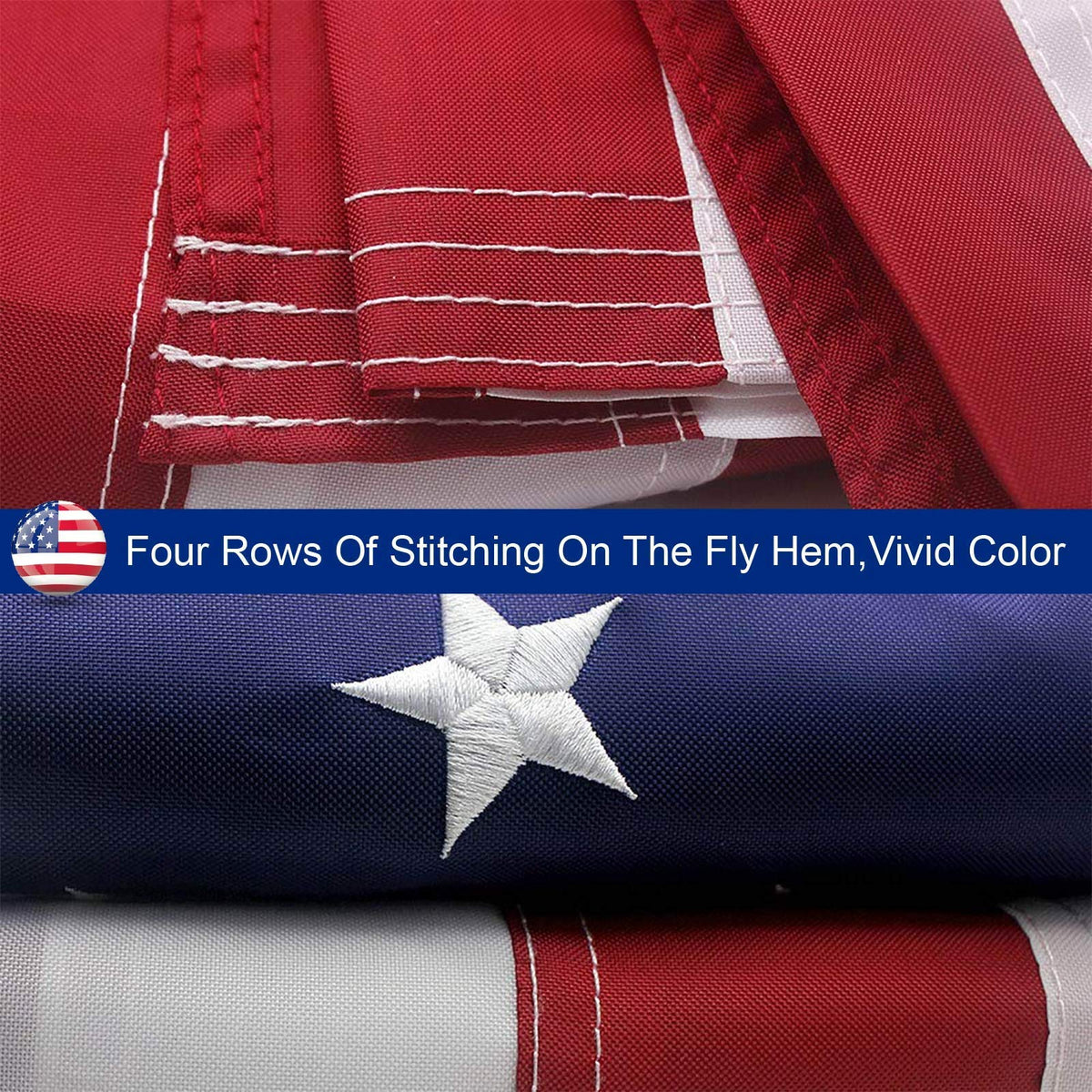 Boonipet 2.5x4 flag features UV protection to resist fading