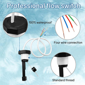 Bootuu Flow Switch IC40 with four waterproof connectors for easy installation.