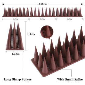 BORHOOD Bird Spikes installed along railing protect outdoor spaces.