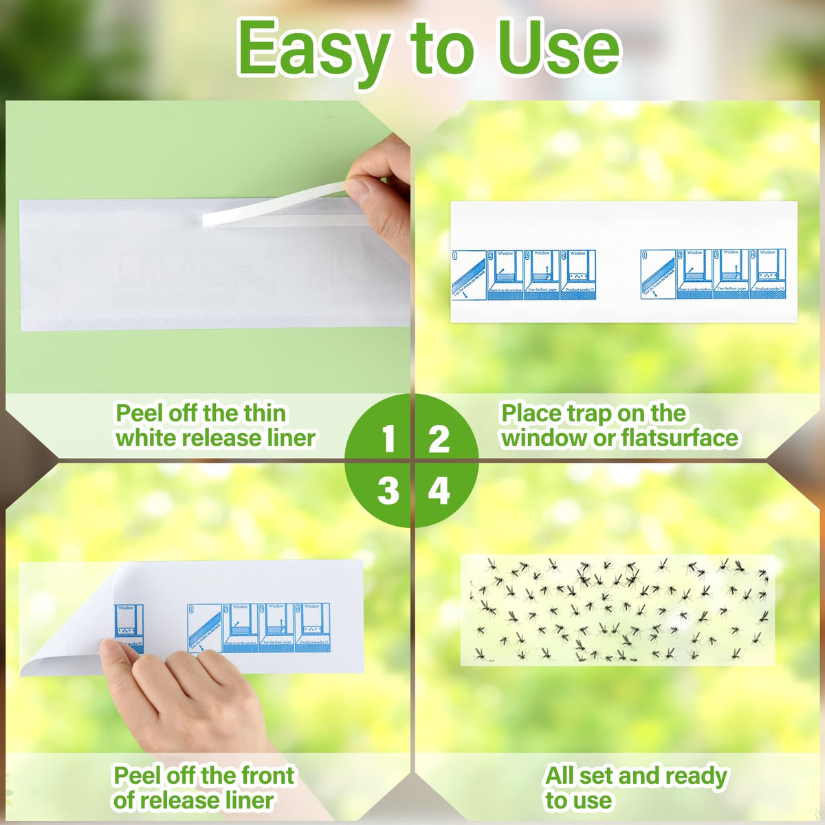 Boromine trap on window demonstrates easy, mess-free pest control.
