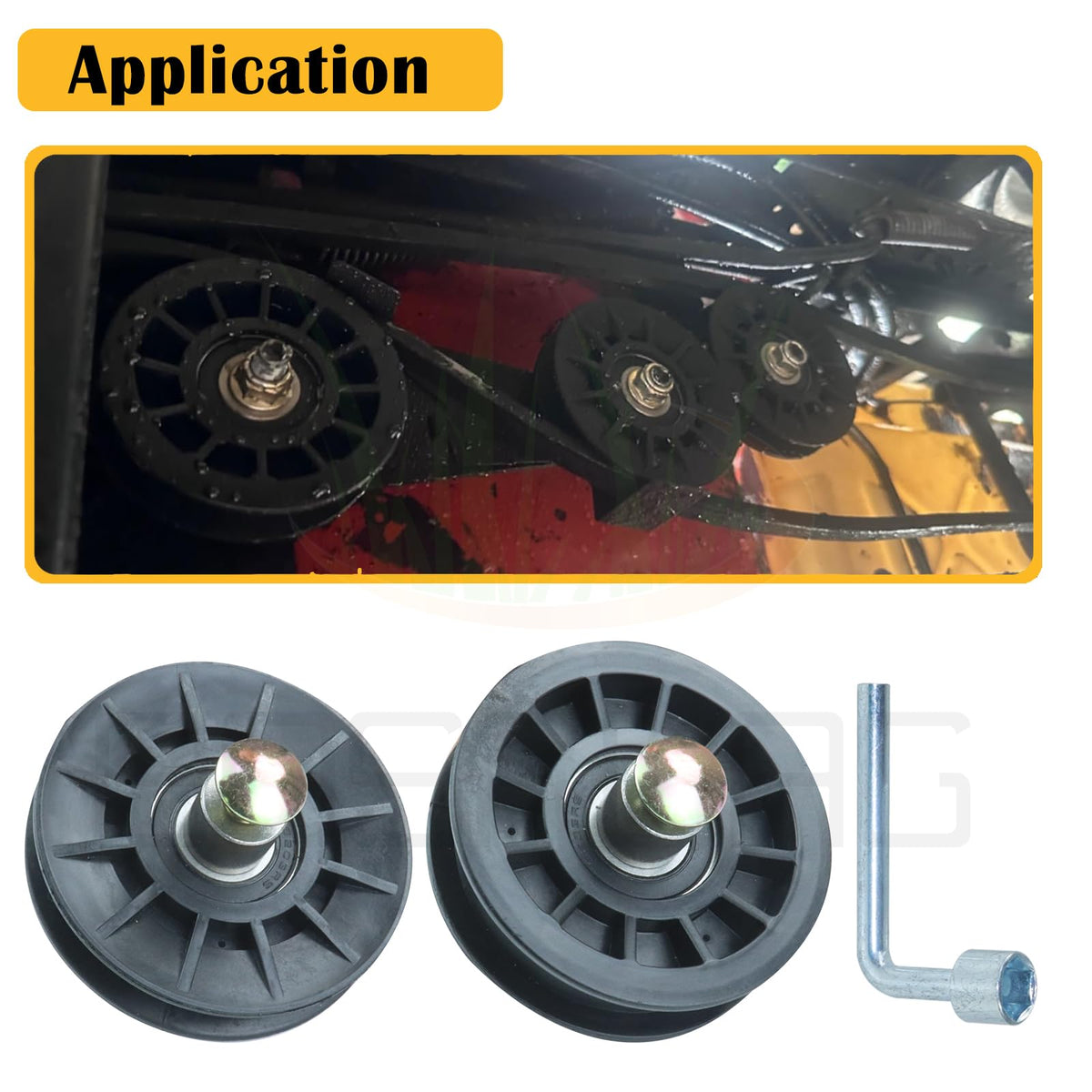 BOSFLAG flat idler pulley cover enhances belt guidance