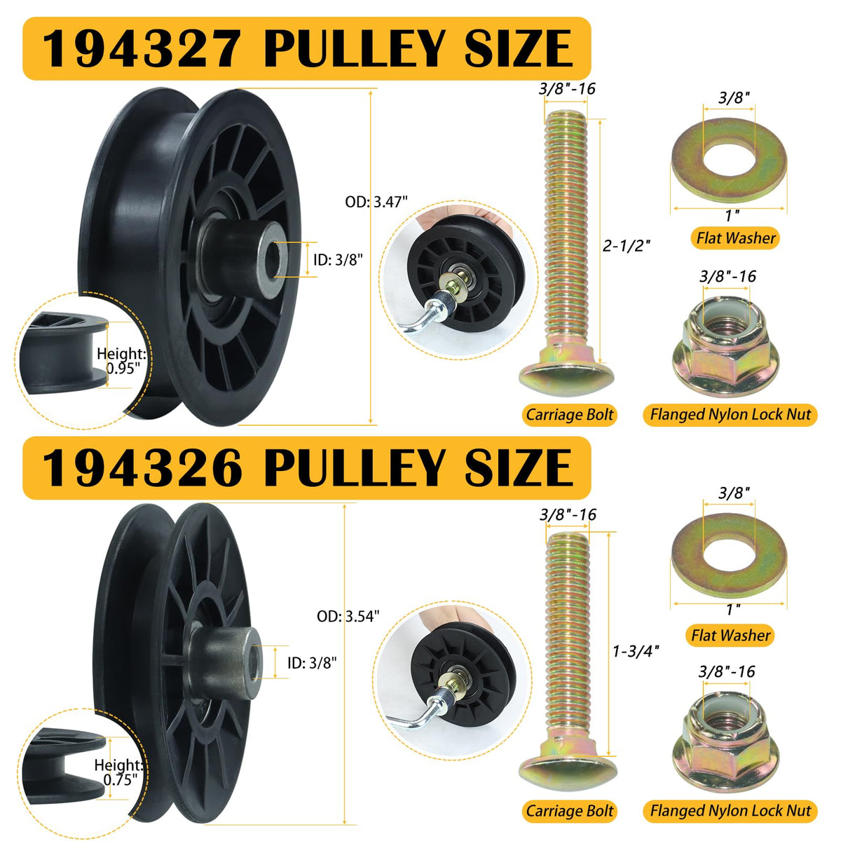 BOSFLAG replacement idler pulley 532194327 for reliable operation