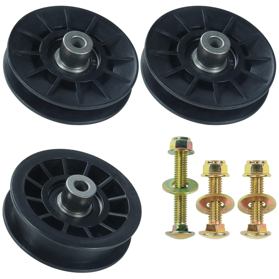 BOSFLAG two-pack idler pulleys for compatible mowers improve belt alignment
