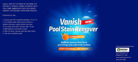 Bosh Chemical Vanish being poured into pool to remove stains
