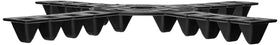 Bosmere S10410 black stand shown with a small planter on a balcony.
