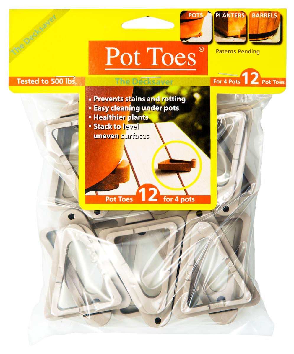 Bosmere Pot Toes under a pot for improved drainage.