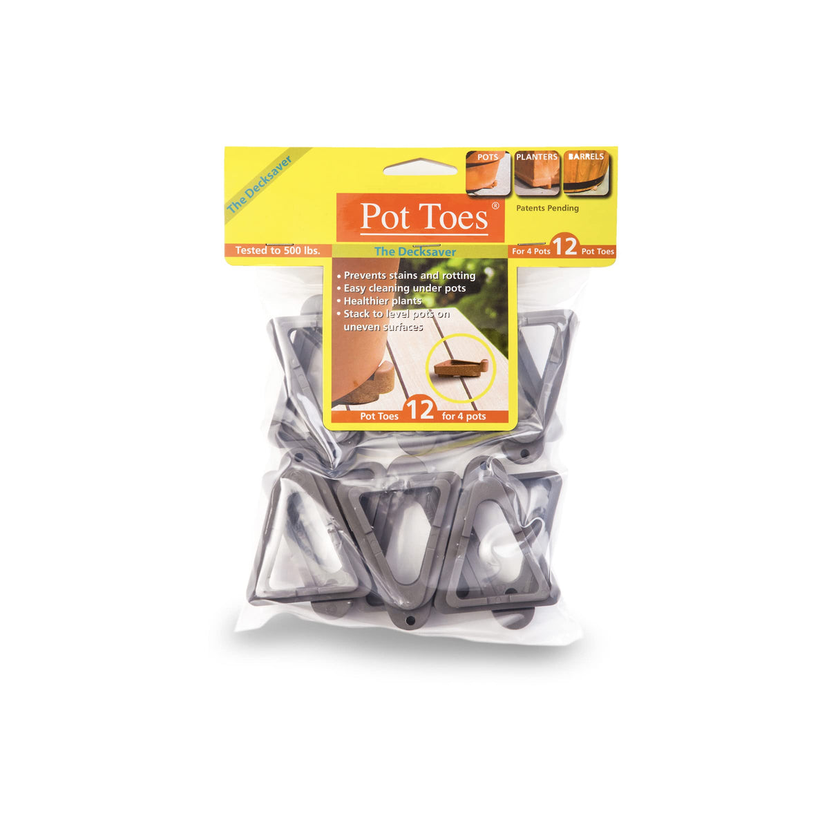 Bosmere Pot Toes under pot improve airflow and protect surfaces.